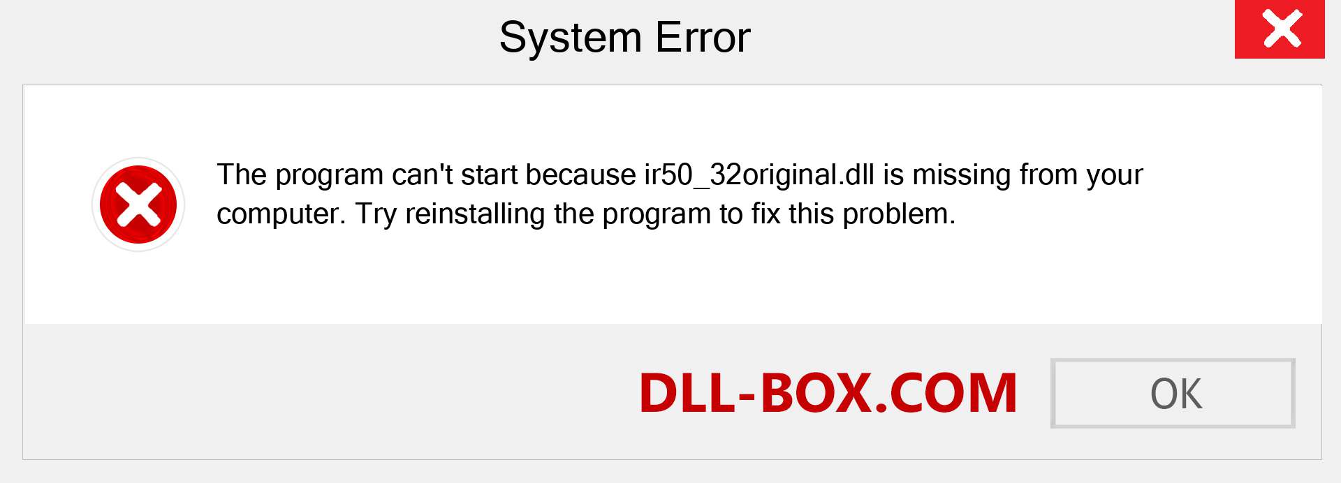  ir50_32original.dll file is missing?. Download for Windows 7, 8, 10 - Fix  ir50_32original dll Missing Error on Windows, photos, images