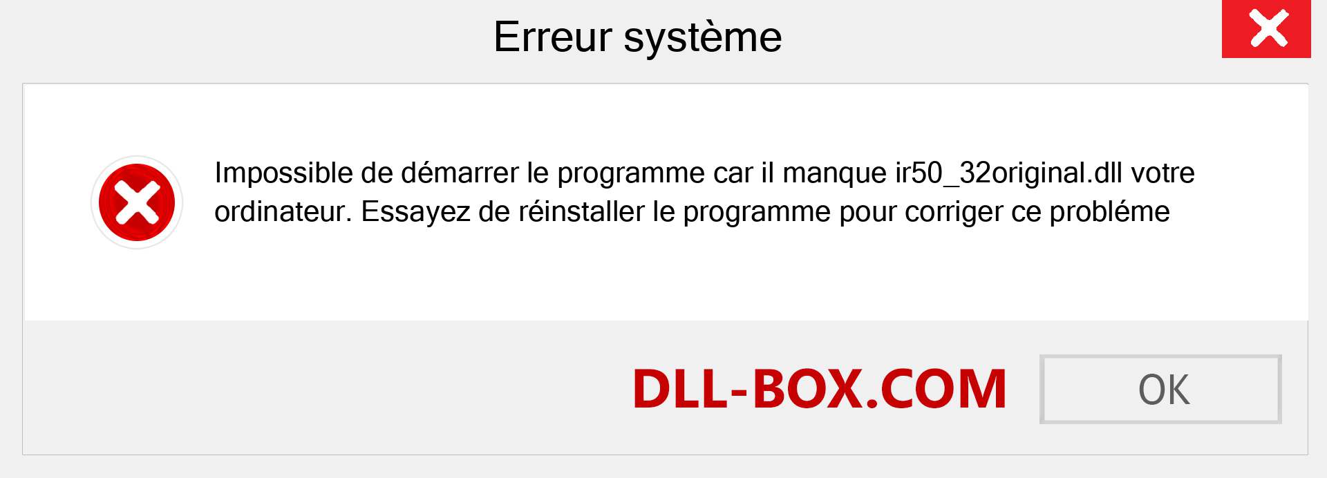 Le fichier ir50_32original.dll est manquant ?. Télécharger pour Windows 7, 8, 10 - Correction de l'erreur manquante ir50_32original dll sur Windows, photos, images